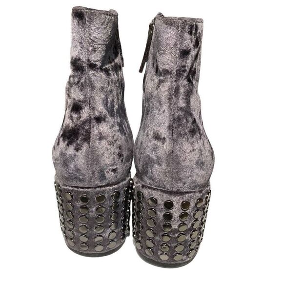 Kendall & Kylie Velvet Gray Studded Heel Ankle Boot Zip Women’s 7-1/2M EUC - Picture 3 of 13